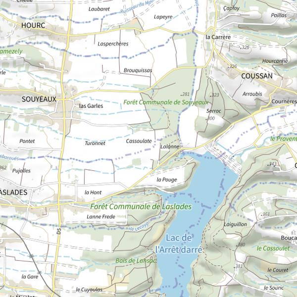 Plan cartographique de L'Estéous