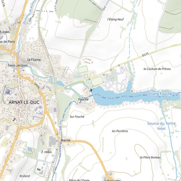 Plan cartographique de L'Étang Fouché