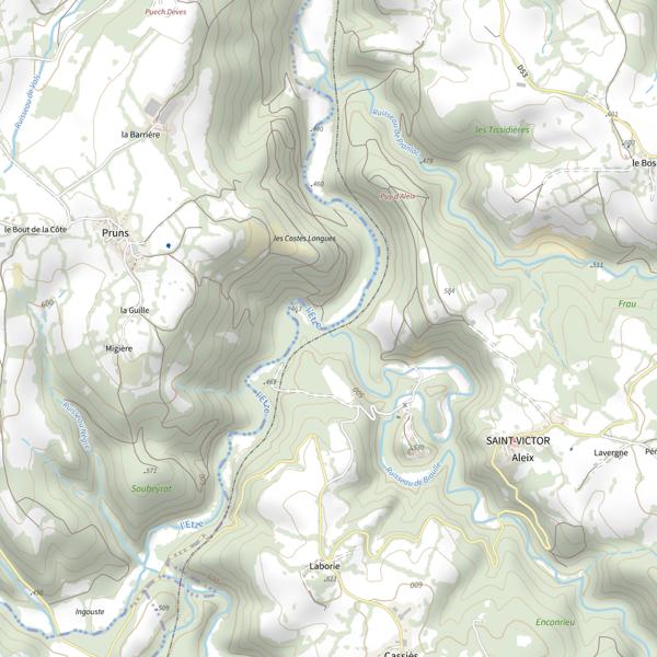 Plan cartographique de L'Etze