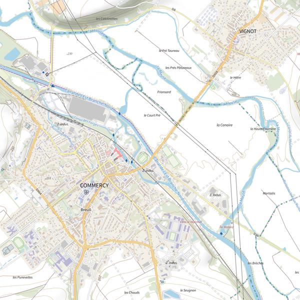 Plan cartographique de L'Hameçon Commercien