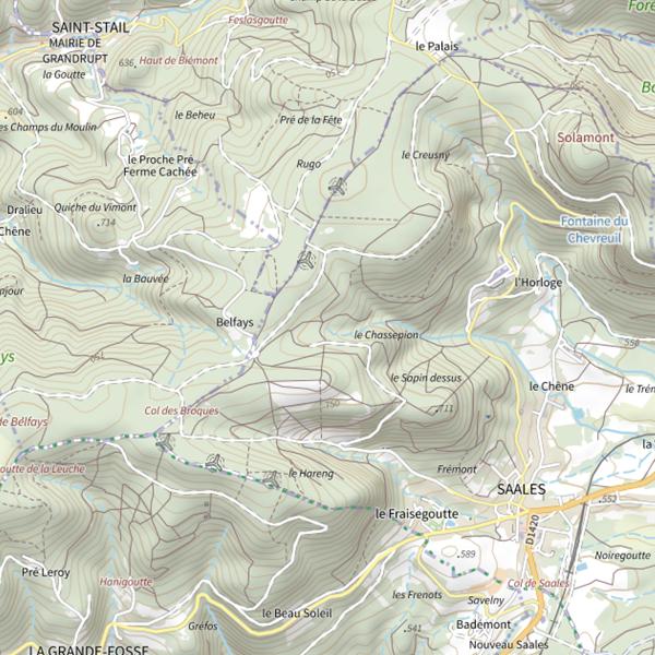 Plan cartographique de L'Herbagoutte