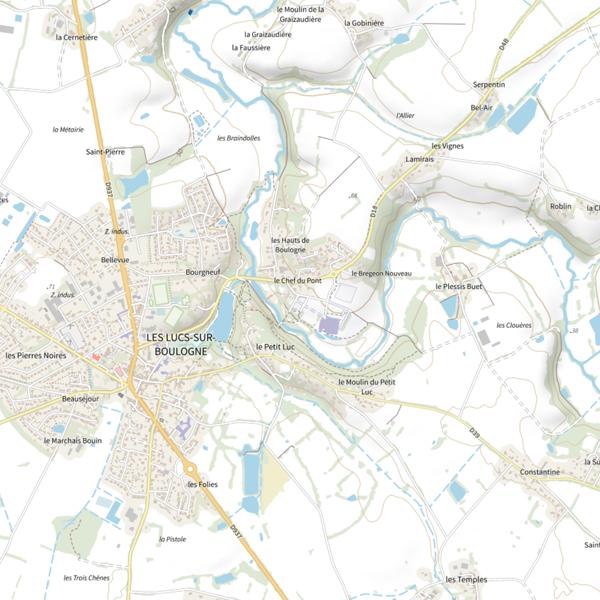 Plan cartographique de L'Historial, La Boulogne, Les Lucs-sur-Boulogne