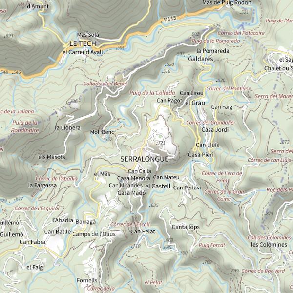 Plan cartographique de L'Hostal de Cabrenç