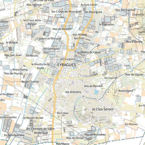 Plan cartographique de Li Pescaire de San Roumie