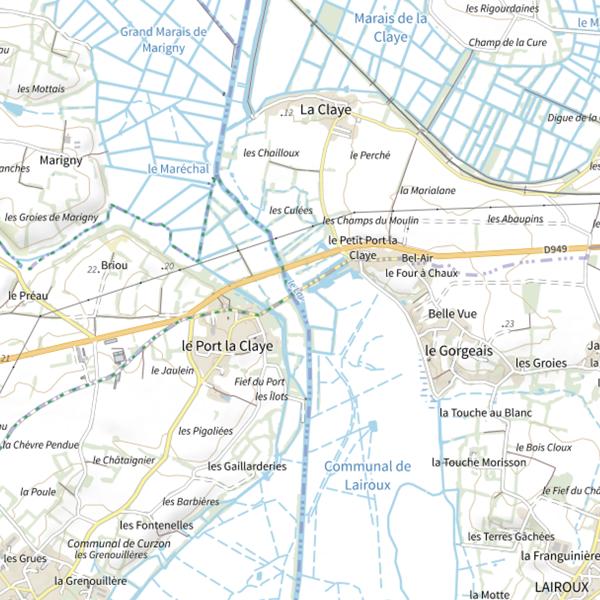 Plan cartographique de L’Île de la rivière : Le Lay