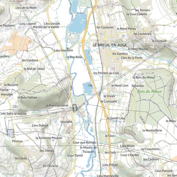 Plan cartographique de L'Ile