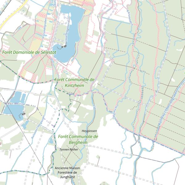 Plan cartographique de L'Ill (rive droite)