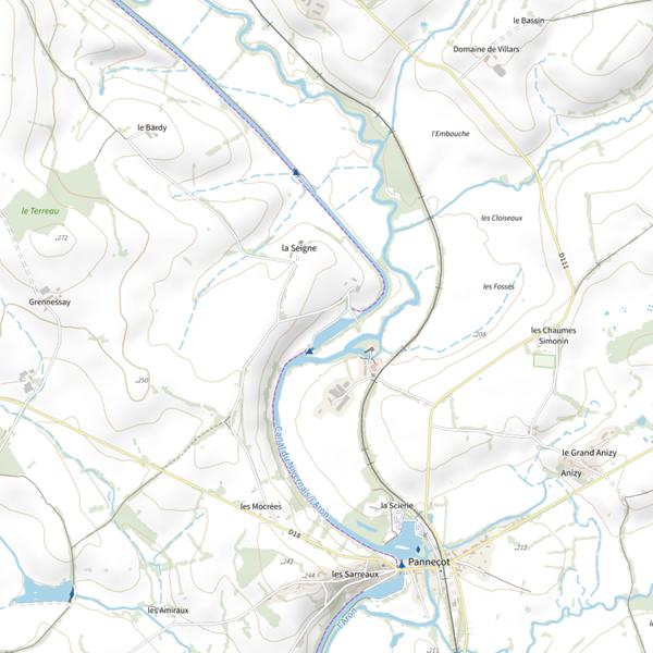 Plan cartographique de Limanton