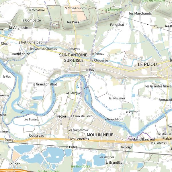 Plan cartographique de L'Isle – 2ème catégorie – domaine public