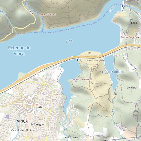 Plan cartographique de Llac de les Escomes