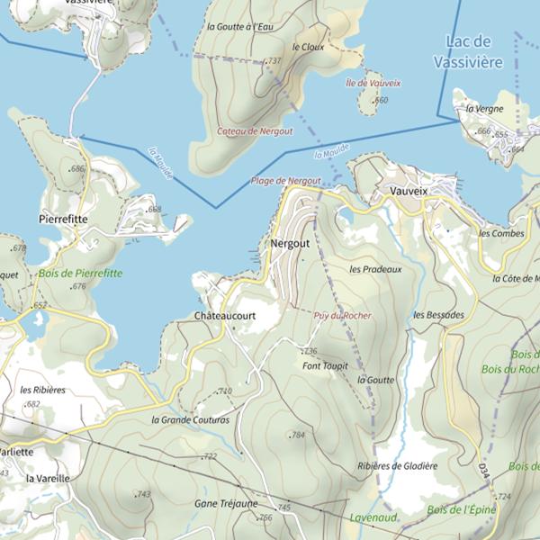 Plan cartographique de Locations Meublées Nergout