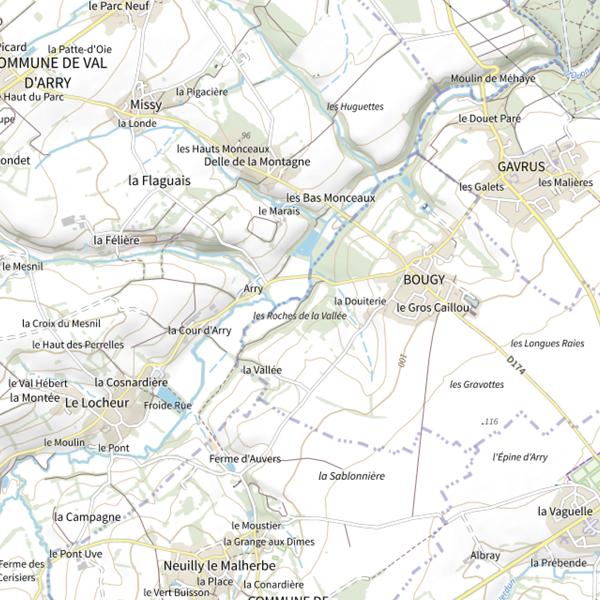 Plan cartographique de L'Odon