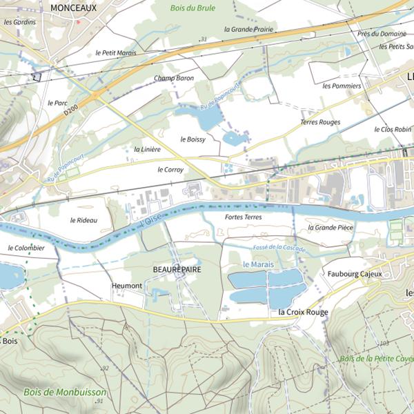 Plan cartographique de L'Oise