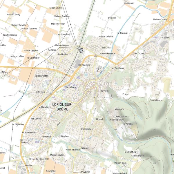 Plan cartographique de Lône de Pommier