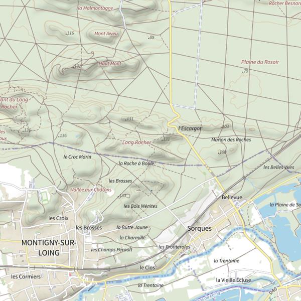 Plan cartographique de Long Rocher