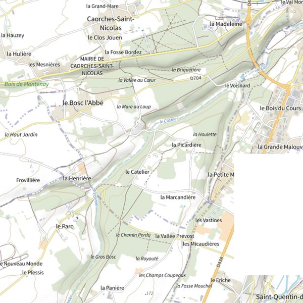 Plan cartographique de L'Oray du Bois