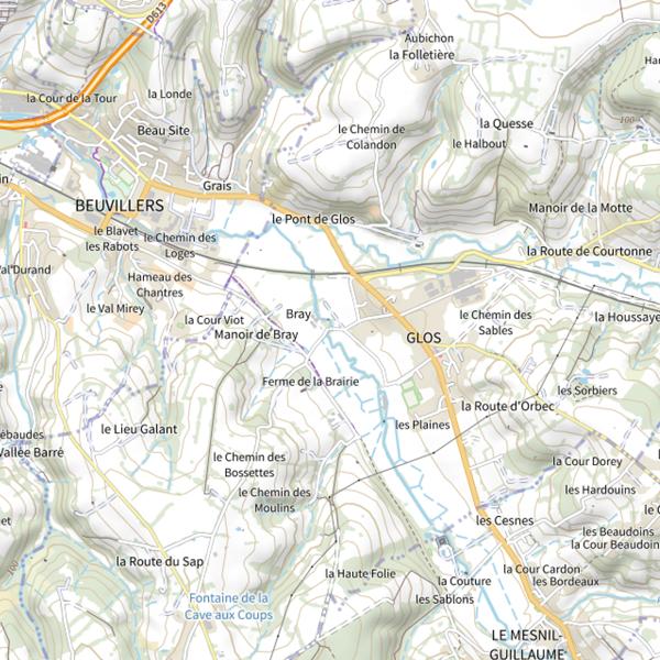 Plan cartographique de L'Orbiquet