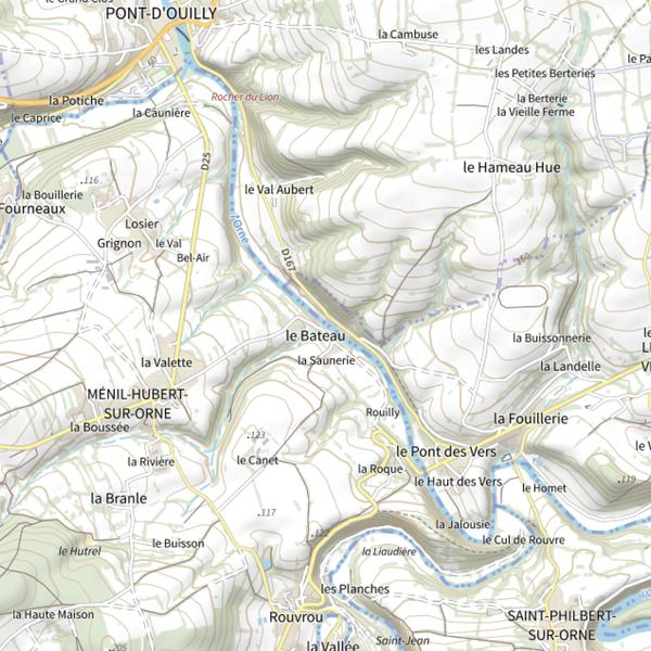 Plan cartographique de L'Orne