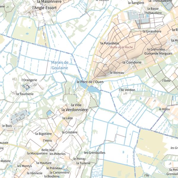 Plan cartographique de Loroux-Bottereau Pont de l'Ouen