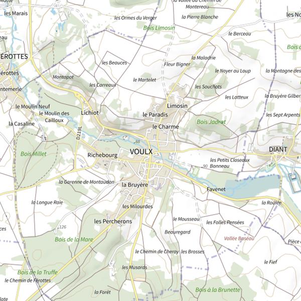 Plan cartographique de L'Orvannaise