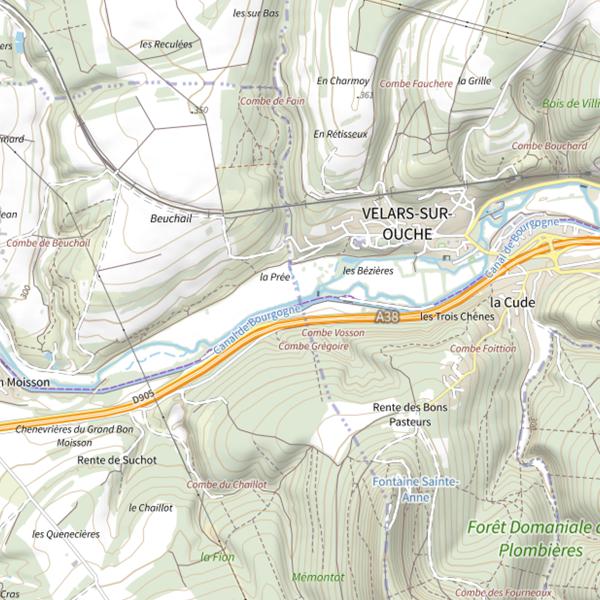 Plan cartographique de L'Ouche