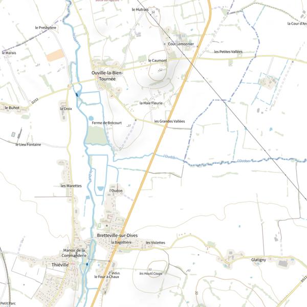 Plan cartographique de L'Oudon