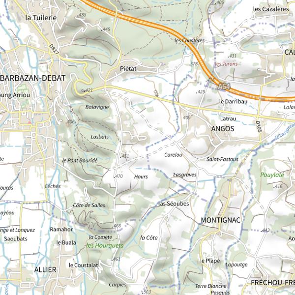 Plan cartographique de L'Ousse
