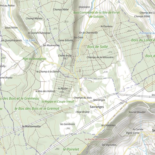 Plan cartographique de L'Oze