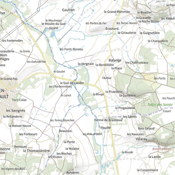 Plan cartographique de L’Ozon à Monthoiron