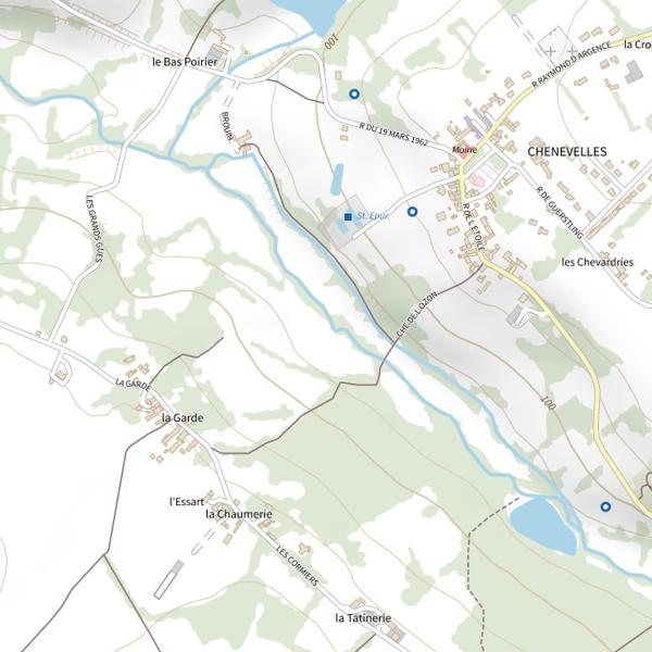Plan cartographique de L’Ozon de Chenevelles