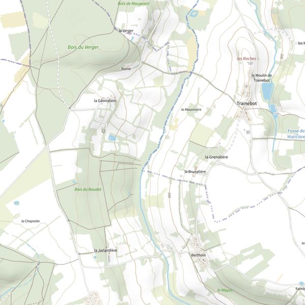 Plan cartographique de L’Ozon Vers Archigny