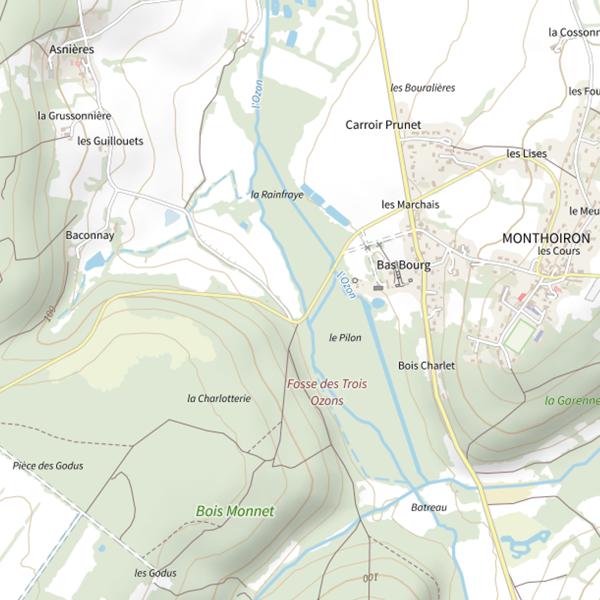 Plan cartographique de L’Ozon
