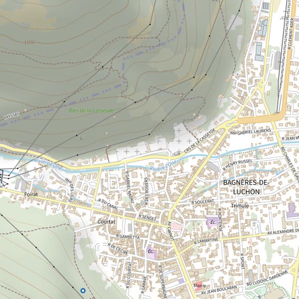 Plan cartographique de Luchon