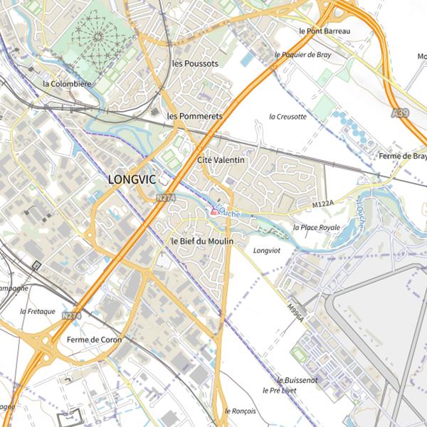 Plan cartographique de L'Udfp - Dijon