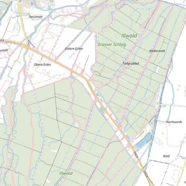 Plan cartographique de L’Unterriedgraben