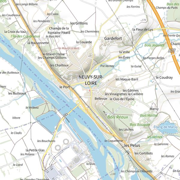 Plan cartographique de Mairie de Neuvy Sur Loire Mairie