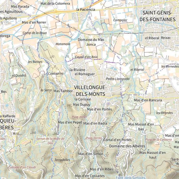 Plan cartographique de Mairie de Villelongue-dels-monts