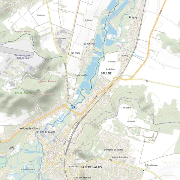 Plan cartographique de Maisse