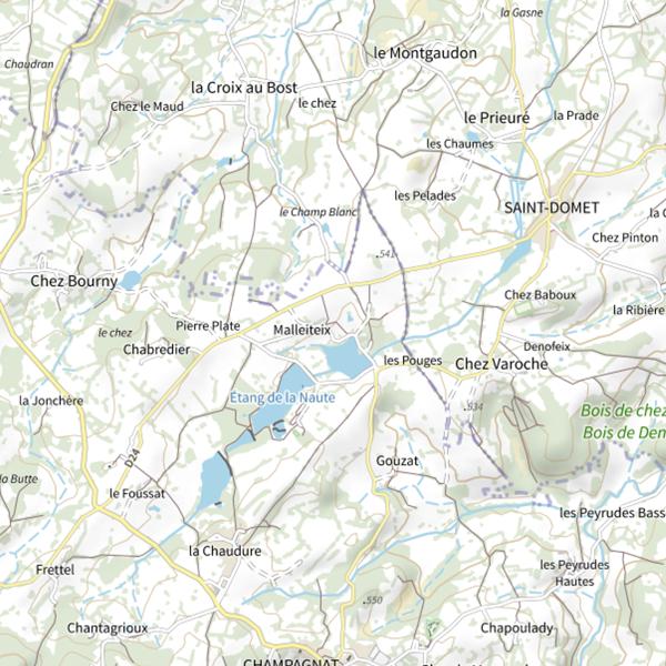 Plan cartographique de Malléteix