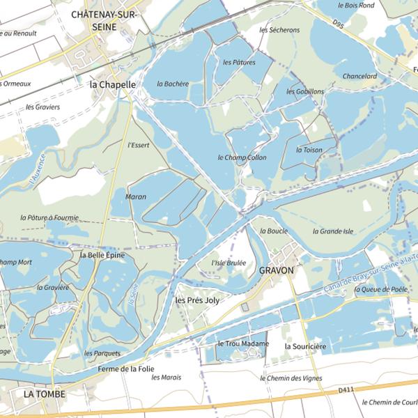Plan cartographique de Maran