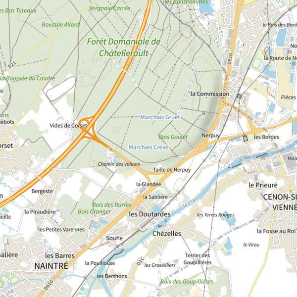 Plan cartographique de Marchais Crevé