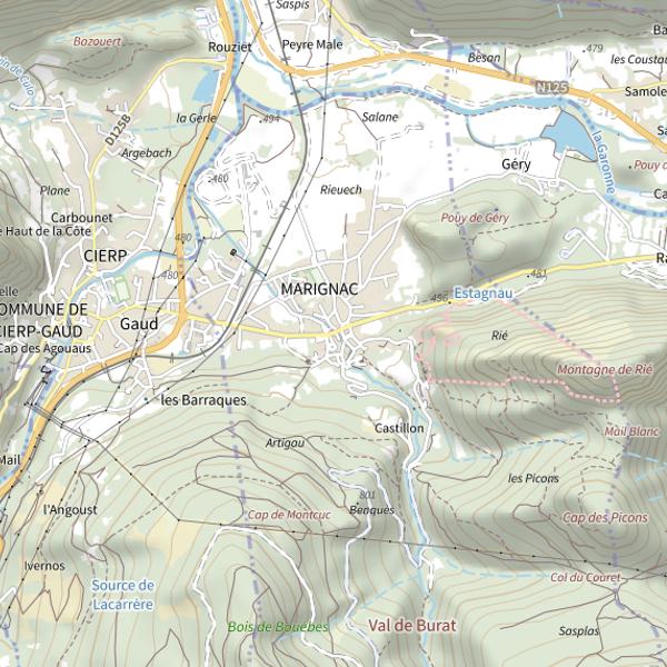 Plan cartographique de Marignac