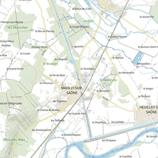 Plan cartographique de Maxilly-sur-Saône