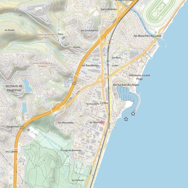 Plan cartographique de Mégapêche