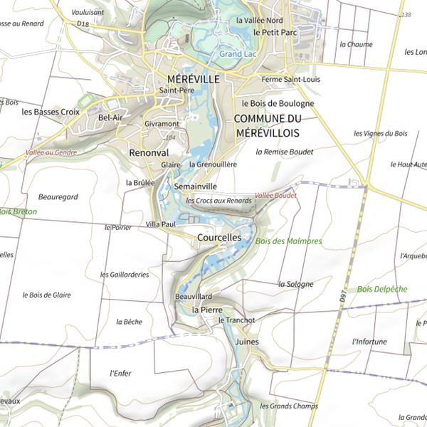Plan cartographique de Mereville