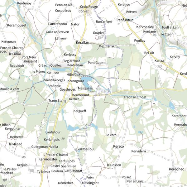 Plan cartographique de Mesqueau