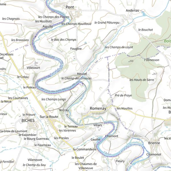Plan cartographique de Meulot