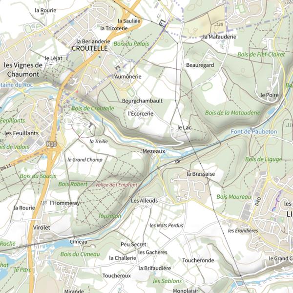 Plan cartographique de Mezeau