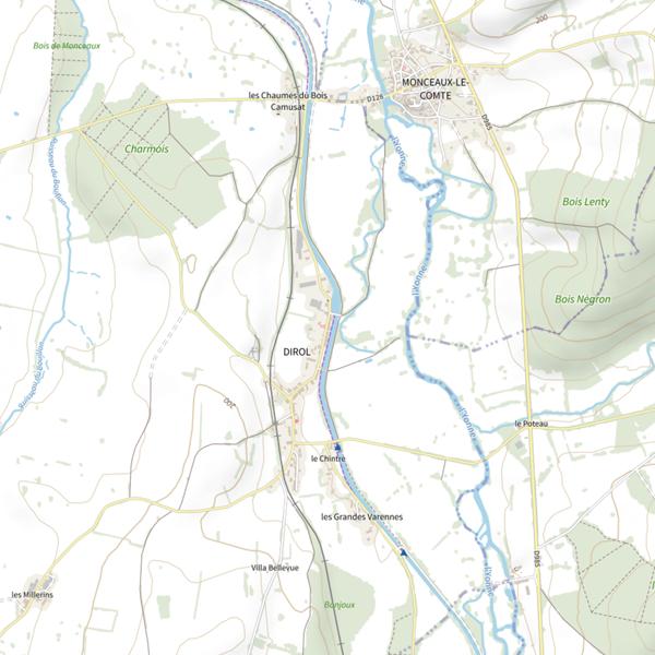 Plan cartographique de Mme Oudard