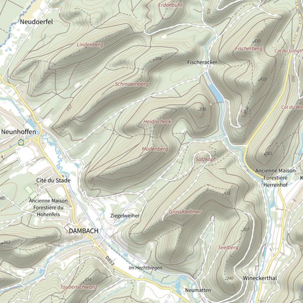 Plan cartographique de Modenberg